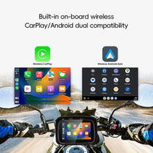 Load image into Gallery viewer, 5Inch Motorcycle Portable GPS Navigation Built-in Carplay/Android Auto Display Wireless GPS Screen Apple Waterproof IPX7
