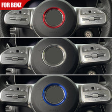 Load image into Gallery viewer, 51mm/58mm Car Steering Wheel Decoration Stickers For Mercedes Benz C-Class A160 A180 A250 A35 A45 AMG EQA GLE CLS GLS A B C E Class
