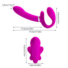 Load image into Gallery viewer, Strapless Strap-on Dildo Vibrators for Women Double-heads Vibrating Penis Lesbian Erotic Toys for Adult Sex Toys for Couples
