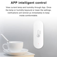 Load image into Gallery viewer, Wifi/Zigbee Smart Temperature And Humidity Sensor Whole House Smart Home Control Linkage Battery Powered App Control
