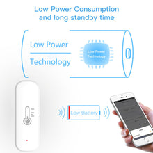 Load image into Gallery viewer, Wifi/Zigbee Smart Temperature And Humidity Sensor Whole House Smart Home Control Linkage Battery Powered App Control
