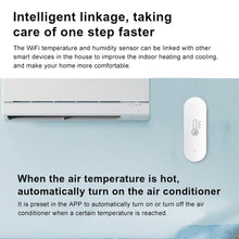 Load image into Gallery viewer, Wifi/Zigbee Smart Temperature And Humidity Sensor Whole House Smart Home Control Linkage Battery Powered App Control
