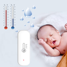 Load image into Gallery viewer, Wifi/Zigbee Smart Temperature And Humidity Sensor Whole House Smart Home Control Linkage Battery Powered App Control
