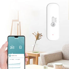 Load image into Gallery viewer, Wifi/Zigbee Smart Temperature And Humidity Sensor Whole House Smart Home Control Linkage Battery Powered App Control
