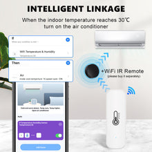 Load image into Gallery viewer, WIFI Smart Temperature And Humidity Sensor Indoor Environment Detector Battery Powered App Monitoring For Alexa Google Home Voice
