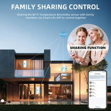 Load image into Gallery viewer, WIFI Smart Temperature And Humidity Sensor Indoor Environment Detector Battery Powered App Monitoring For Alexa Google Home Voice
