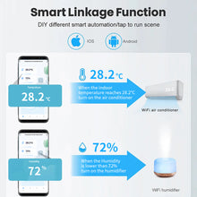 Load image into Gallery viewer, WIFI Smart Temperature And Humidity Sensor Indoor Environment Detector Battery Powered App Monitoring For Alexa Google Home Voice
