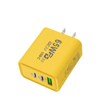 Load image into Gallery viewer, PD 65W Smart Phone Fast Charger Dual Type-C+ Single USB Interface EU&amp;US Standard Adapters
