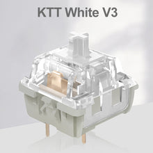 Load image into Gallery viewer, Kang White V3 Mechanical Keyboard Shaft Linear Switch 3 Pin Hot Swap Key Switch Hand Lubricated Version

