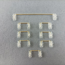 Load image into Gallery viewer, Steel Plates Satellite Axis Transparent Plate Mounted Stabilizer Gold-Plated Wire Mechanical Keyboard Accessories 2U/6.25U
