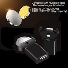 Load image into Gallery viewer, 1PC Mini Smart Button Battery Charger Type-C 3.6V Lithium Battery For Lir2032/Lir1632/Lir2025/Lir2016/Lir2032H
