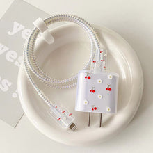 Load image into Gallery viewer, 1 Set Apple 18/20W Fast Charger Data Cable Protective Case With Heart Smiley Face Butterfly Flower Pattern TPU Protective Case For Apple 12 13 11 Promax 14 Plus
