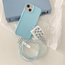 Load image into Gallery viewer, 1 Set Apple 18/20W Fast Charger Data Cable Protective Case With Heart Smiley Face Butterfly Flower Pattern TPU Protective Case For Apple 12 13 11 Promax 14 Plus
