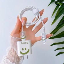 Load image into Gallery viewer, 1 Set Apple 18/20W Fast Charger Data Cable Protective Case With Heart Smiley Face Butterfly Flower Pattern TPU Protective Case For Apple 12 13 11 Promax 14 Plus
