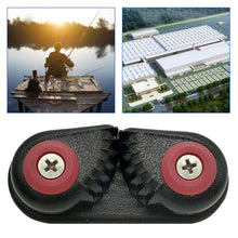 Load image into Gallery viewer, 2 Row Ball Bearing Cam Clamp Cleat Pilates Equipment Pulley Rope Clamp Marine Boat Fast Entry Rope Wire Fairlead Sailing Sailboat
