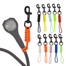Load image into Gallery viewer, 1PC 316 Stainless Steel Diving BCD Equipped Underwater Luminous Safety Rope Buckle Hand-Woven Single-Head Hook Anti-Lost Rope
