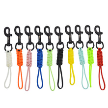 Load image into Gallery viewer, 1PC 316 Stainless Steel Diving BCD Equipped Underwater Luminous Safety Rope Buckle Hand-Woven Single-Head Hook Anti-Lost Rope
