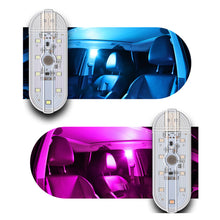 Load image into Gallery viewer, USB 6LED Colorful Car Touch Roof Ceiling Lights Indoor Interior Atmosphere Lighting Lamp Night Light Hand Reading Light Lamp
