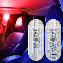 Load image into Gallery viewer, USB 6LED Colorful Car Touch Roof Ceiling Lights Indoor Interior Atmosphere Lighting Lamp Night Light Hand Reading Light Lamp
