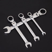 Load image into Gallery viewer, 1Pcs Flexible Pivoting Head Ratchet Wrench Spanner Garage Metric hand Tool 6mm-19mm For Auto and Home Repair
