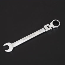 Load image into Gallery viewer, 1Pcs Flexible Pivoting Head Ratchet Wrench Spanner Garage Metric hand Tool 6mm-19mm For Auto and Home Repair

