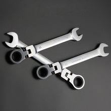 Load image into Gallery viewer, 1Pcs Flexible Pivoting Head Ratchet Wrench Spanner Garage Metric hand Tool 6mm-19mm For Auto and Home Repair
