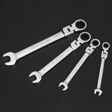 Load image into Gallery viewer, 1Pcs Flexible Pivoting Head Ratchet Wrench Spanner Garage Metric hand Tool 6mm-19mm For Auto and Home Repair
