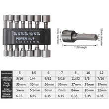 Load image into Gallery viewer, 9/14Pcs Powerful Socket Inner Hexagonal Wrench Hexagonal Handle Screwdriver Socket Extension Rod Pneumatic Screwdriver Insert Tool Set

