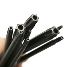 Load image into Gallery viewer, 12pcs 50mm 1/4" Hex Shank Hole Security Torx Bits Magnetic Screwdriver Set Drill Bit Screw Driver Bits Hex Torx Flat Head Hand Tools
