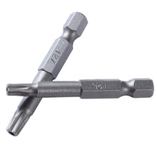 Load image into Gallery viewer, 12pcs 50mm 1/4" Hex Shank Hole Security Torx Bits Magnetic Screwdriver Set Drill Bit Screw Driver Bits Hex Torx Flat Head Hand Tools
