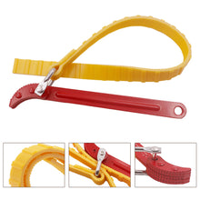 Load image into Gallery viewer, 1Pc Belt Wrench Oil Filter Puller Strap Spanner Chain Wrench Strap Opener Adjustable Strap Opener Cartridge Disassembly Tool
