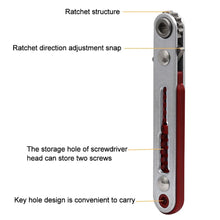 Load image into Gallery viewer, Multifunctional Bidirectional Forward and Reverse Ratchet Screwdriver Elbow Flat Head Wrench Cross Screwdriver Slotted Tool
