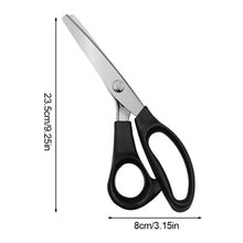 Load image into Gallery viewer, 1Pc Professional Sawtooth Tailor's Scissors Shears Zig Zag Cut Sewing Scissors Dressmaking Tailor Shears Black Scissors
