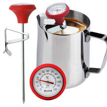 Load image into Gallery viewer, 0 to120℃ Dial Thermometer for Coffee Pot Milk Frothing Jug Professional Cafe KitchenTemperature Measuring Tools
