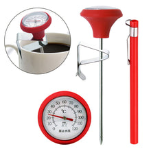 Load image into Gallery viewer, 0 to120℃ Dial Thermometer for Coffee Pot Milk Frothing Jug Professional Cafe KitchenTemperature Measuring Tools

