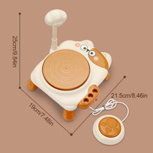 Load image into Gallery viewer, USB Electric Pottery Wheel Machine Mini Pottery Making Machine DIY Craft Ceramic Clay Pottery Kit With Pigment Clay Kids Toy
