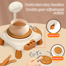 Load image into Gallery viewer, USB Electric Pottery Wheel Machine Mini Pottery Making Machine DIY Craft Ceramic Clay Pottery Kit With Pigment Clay Kids Toy
