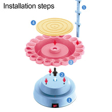 Load image into Gallery viewer, USB Electric Pottery Wheel Machine Mini Pottery Making Machine DIY Craft Ceramic Clay Pottery Kit With Pigment Clay Kids Toy

