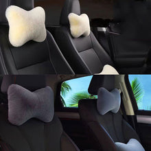Load image into Gallery viewer, Winter Soft Plush Car Seat Neck Rest Pillow Headrest Plush Warmth Comfort Lumbar Neck Pillow Support Accessories
