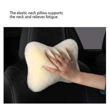 Load image into Gallery viewer, Winter Soft Plush Car Seat Neck Rest Pillow Headrest Plush Warmth Comfort Lumbar Neck Pillow Support Accessories
