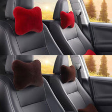Load image into Gallery viewer, Winter Soft Plush Car Seat Neck Rest Pillow Headrest Plush Warmth Comfort Lumbar Neck Pillow Support Accessories
