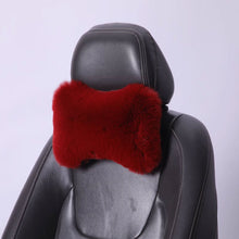 Load image into Gallery viewer, Winter Soft Plush Car Seat Neck Rest Pillow Headrest Plush Warmth Comfort Lumbar Neck Pillow Support Accessories
