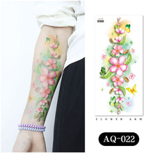 Load image into Gallery viewer, Waterproof Colored Ink Painting Flower Arm Tattoo Sticker Waterproof Women Men Patch Face Body Tattoo Sticker
