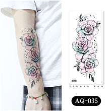 Load image into Gallery viewer, Waterproof Colored Ink Painting Flower Arm Tattoo Sticker Waterproof Women Men Patch Face Body Tattoo Sticker
