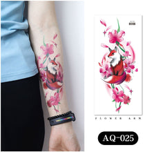 Load image into Gallery viewer, Waterproof Colored Ink Painting Flower Arm Tattoo Sticker Waterproof Women Men Patch Face Body Tattoo Sticker
