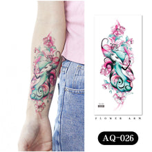 Load image into Gallery viewer, Waterproof Colored Ink Painting Flower Arm Tattoo Sticker Waterproof Women Men Patch Face Body Tattoo Sticker
