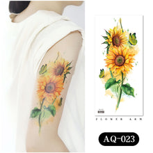 Load image into Gallery viewer, Waterproof Colored Ink Painting Flower Arm Tattoo Sticker Waterproof Women Men Patch Face Body Tattoo Sticker
