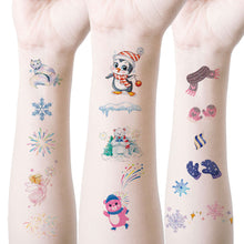 Load image into Gallery viewer, Christmas Snowflake Children's Cartoon Tattoo Sticker Simulated Tattoos Sticker Creative Snowman Women Men Tattoo Stickers

