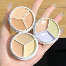 Load image into Gallery viewer, 3-Color Concealer Palette Foundation Cream Full Coverage Suit for All Skin Face Makeup Cover Dark Circles Acne Pores Cream
