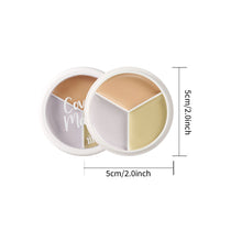 Load image into Gallery viewer, 3-Color Concealer Palette Foundation Cream Full Coverage Suit for All Skin Face Makeup Cover Dark Circles Acne Pores Cream
